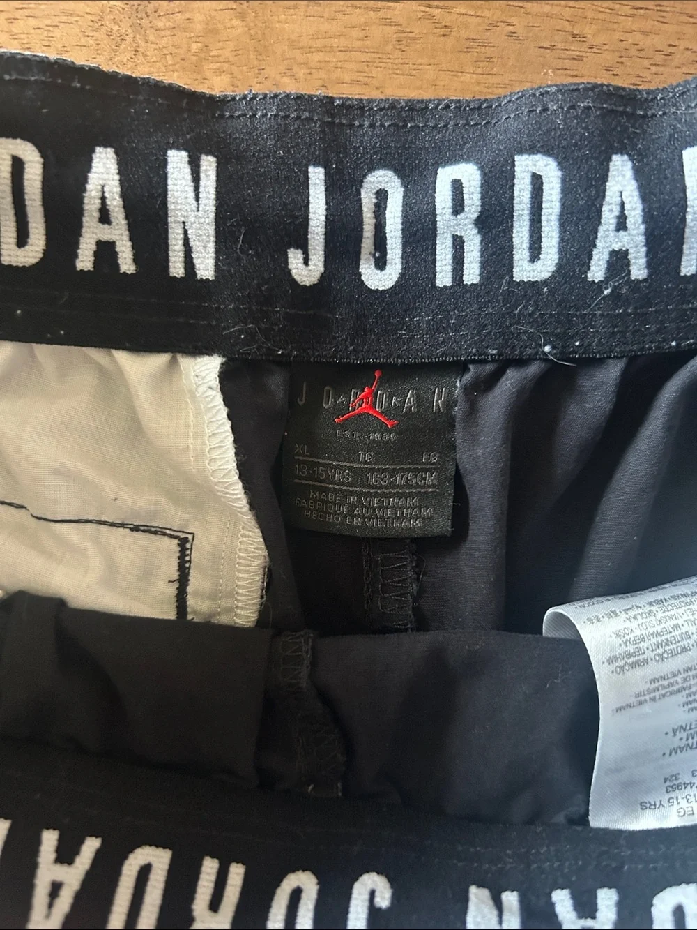 Jordan Black Kids' Athletic Shorts with White Jumpman
